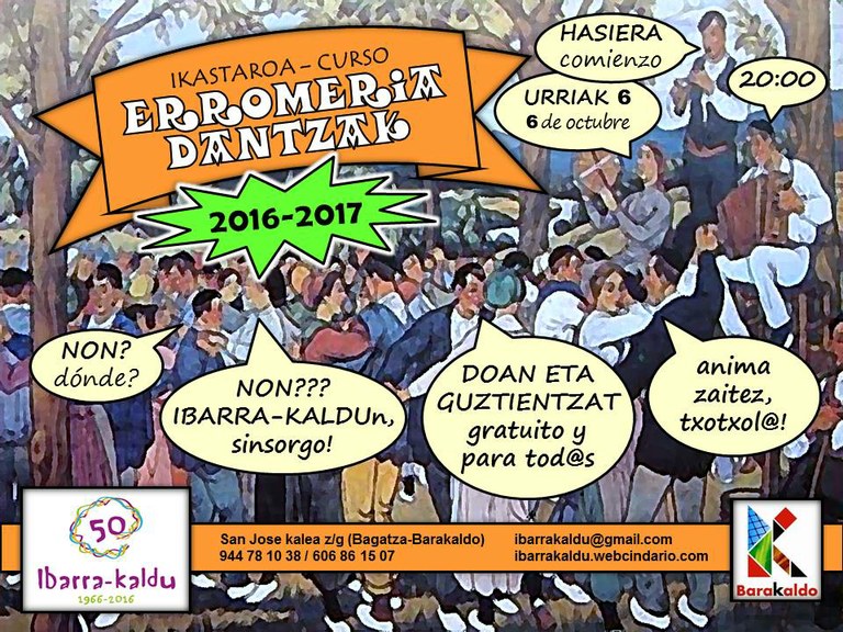 “Erromeria dantzak” ikastaroa 2016-2017 Barakaldon