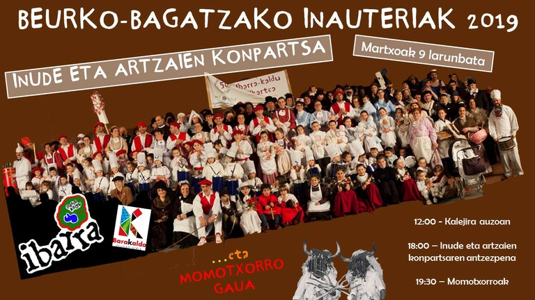 Inauteriak Beurko-Bagatza auzoan, Barakaldon. Inude eta artzaiak.