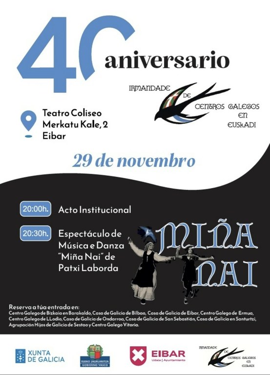 "Miña Nai" Ikuskizuna berriro ere ikusgai, azaroak 29, Eibarren