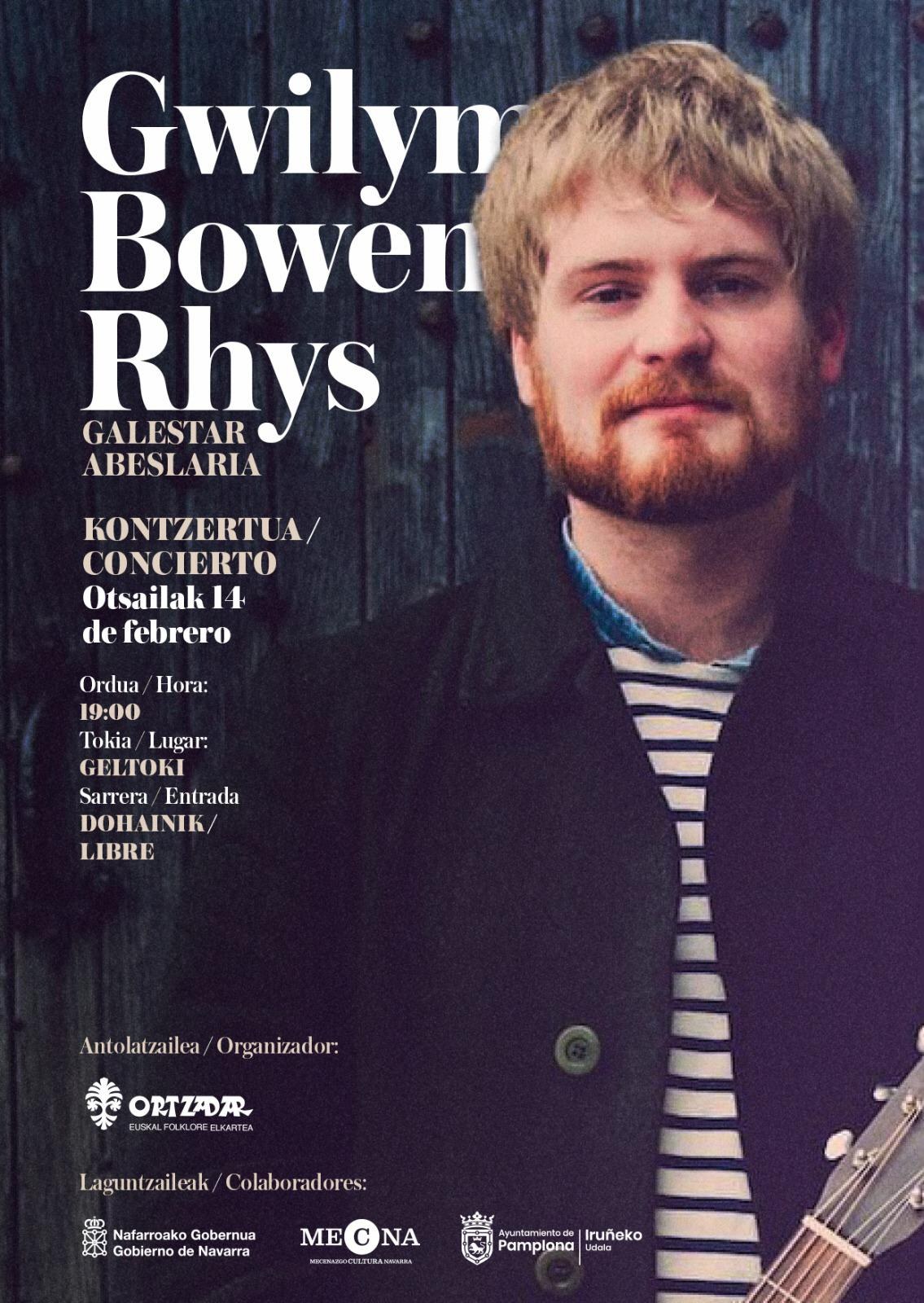 Gwilym Bowen Rhys Galestar abeslariaren kontzertua