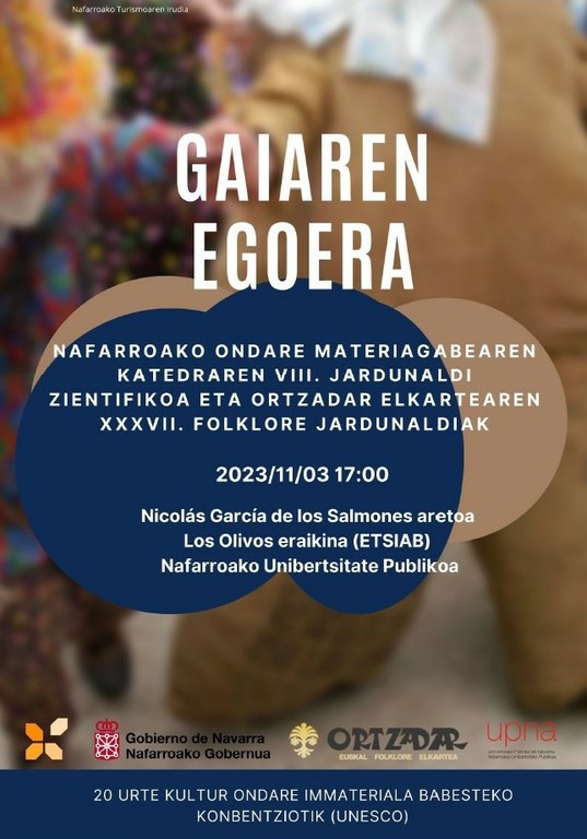 Nafarroako ondare immaterialaren inguruko jardunaldiak Iruñean azaroaren 3an