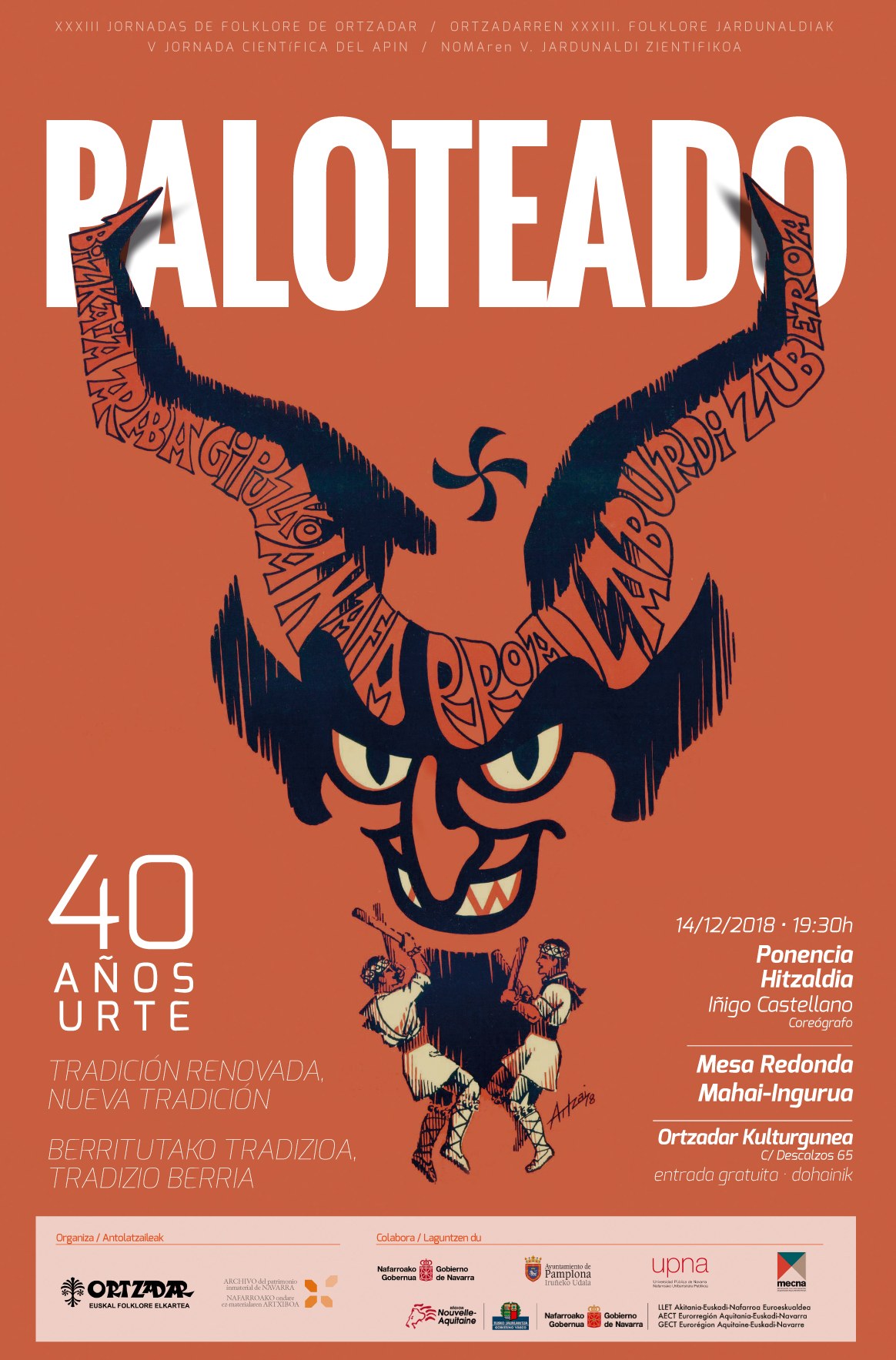 Ortzadarren XXXIII. Folklore jardunaldiak 1978-2018: Paloteadoen 40 urteak