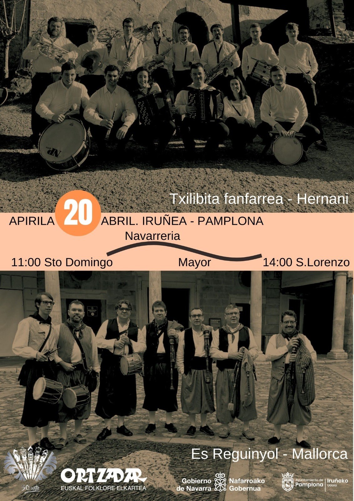 Xeremies; Mallorca, Hernani eta Iruñeko herri musika taldeen topaketa