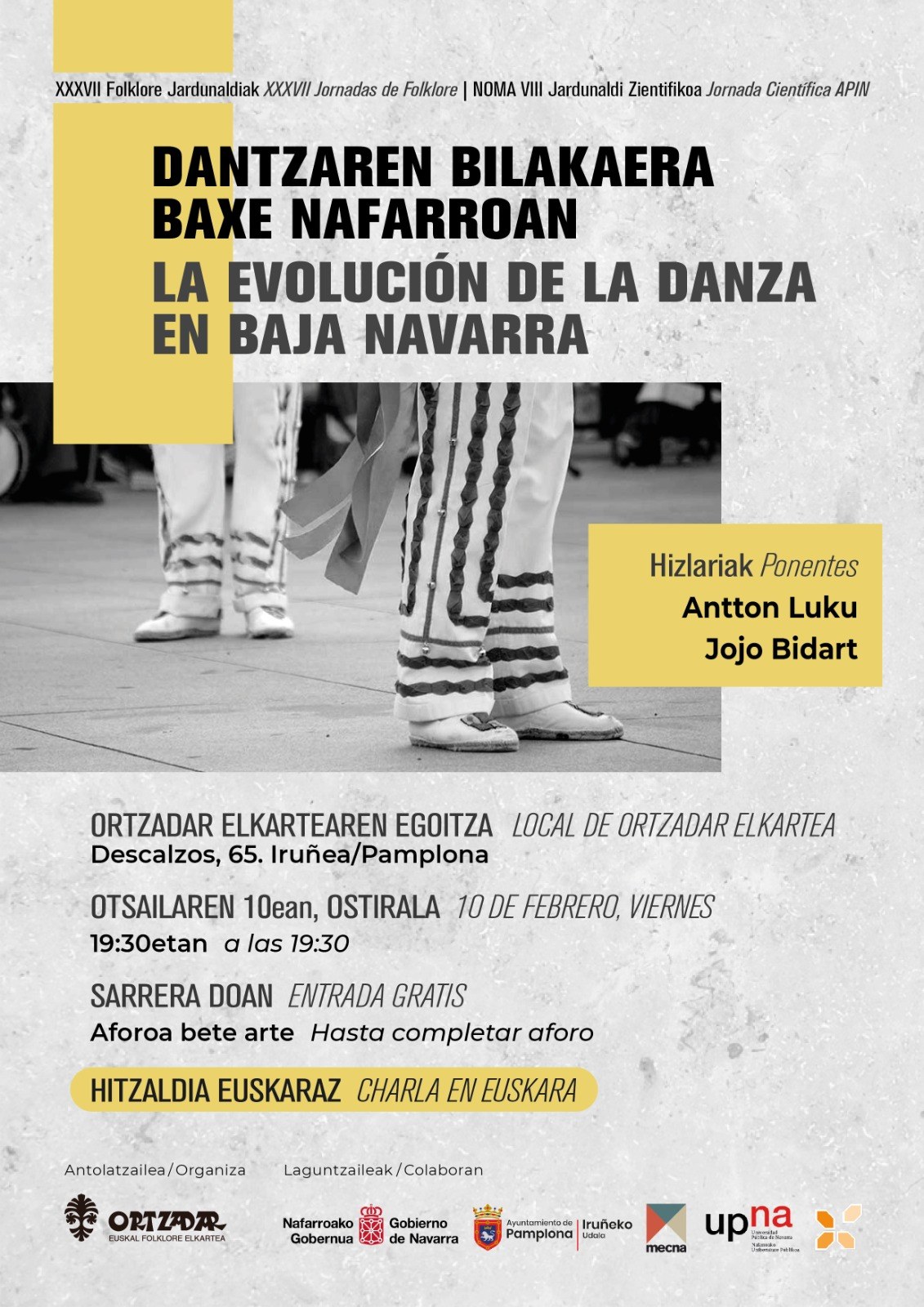 XXXIX. Folklore jardunaldiak. Baxe Nafarroako dantzen bilakaera