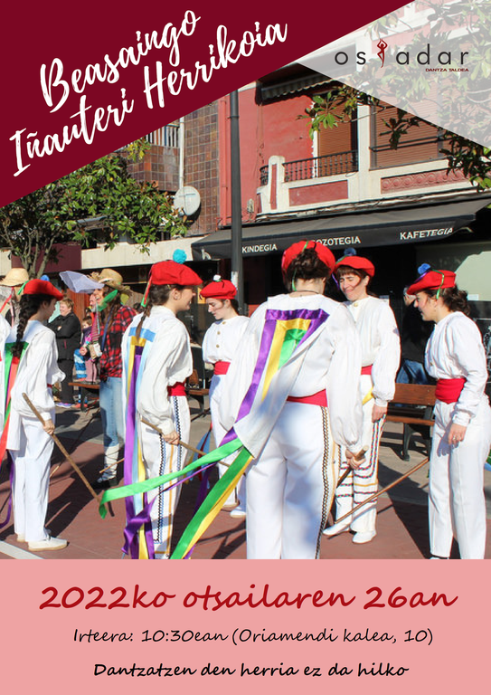 2022ko Beasaingo Inauterietako dantza-desfilea Inaute larunbatean 