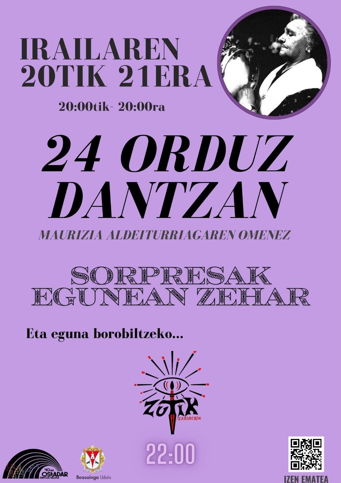 24 orduz dantzan, Maurizia Aldeiturriagaren omenez