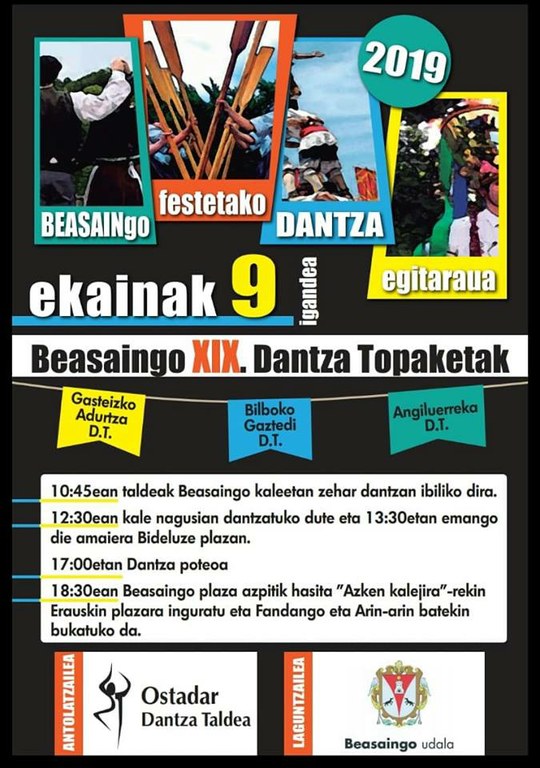 Beasaingo Dantza Topaketen XIX. eguna igandean (ekainak 9)