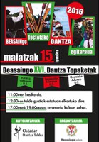 Beasaingo Dantza Topaketen XVI. eguna Ostadar Dantza Taldearen eskutik datorren igandean (maiatzak 15) Beasaingo Dantza Topaketen XVI. eguna Ostadar Dantza Taldearen eskutik datorren igandean (maiatzak 15)