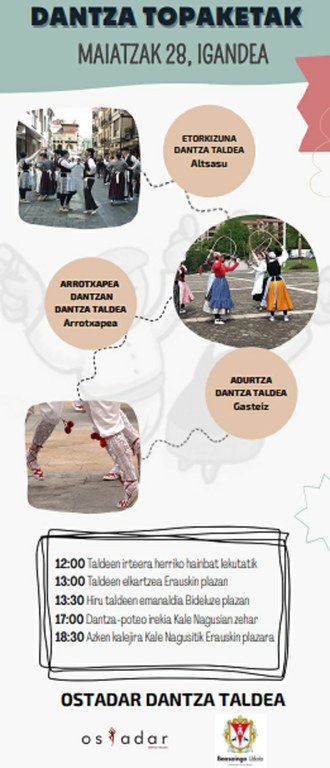 Beasaingo Dantza Topaketen XXI. eguna datorren igandean (maiatzak 28)