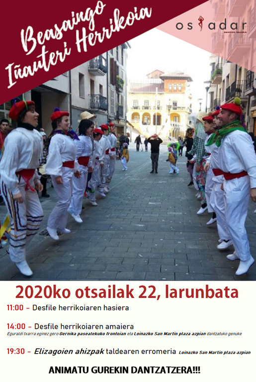 Beasaingo Inauteri herrikoiak: dantza-desfile herrikoia datorren larunbatean (otsailak 22)