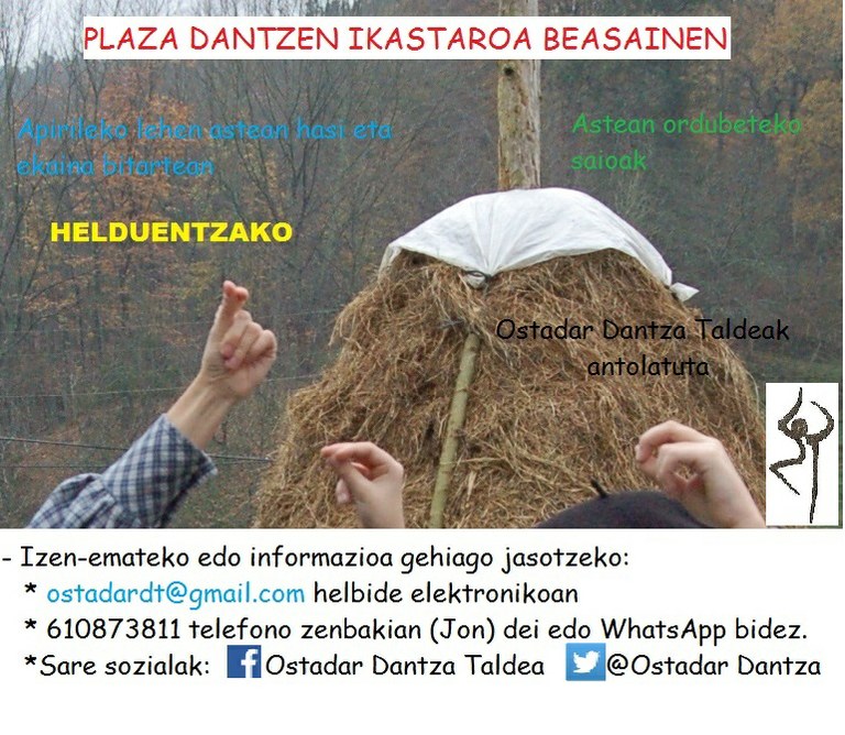 Plaza dantzen ikastaroa apiriletik ekainera Ostadar Dantza Taldearen eskutik
