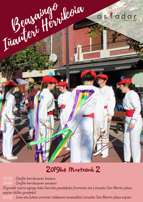 Urteroko inauterietako dantza-desfilea Beasainen datorren larunbatean (martxoak 2)