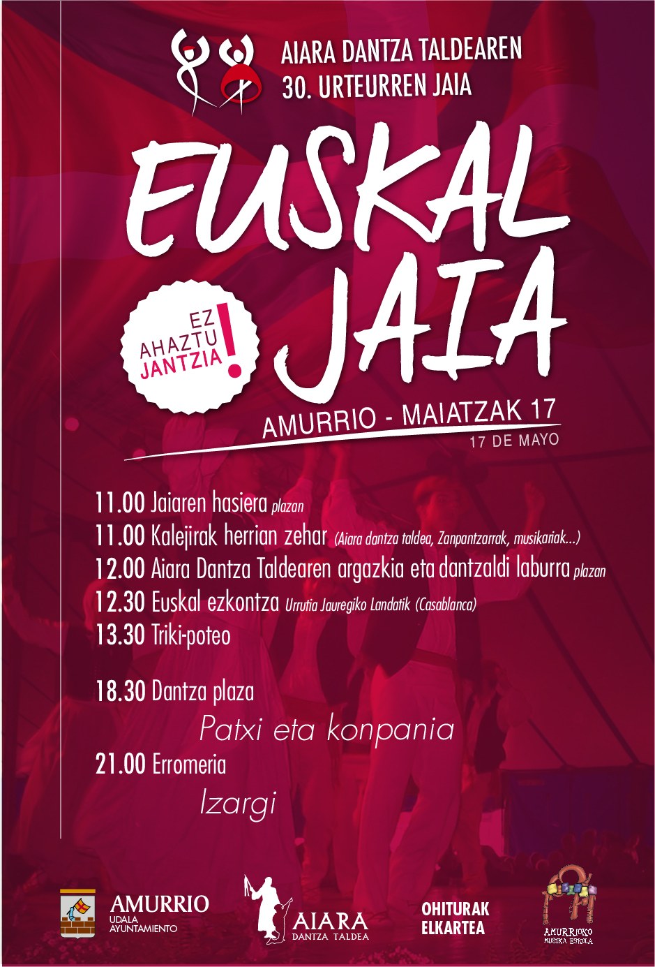 Euskal jaia Aiara Dantza Taldearen 30. urteurrena ospatzeko