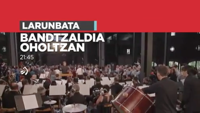 'Bandtzaldia' ikuskizuna, 21:45ean, 'Oholtzan' saioan - ETB1en