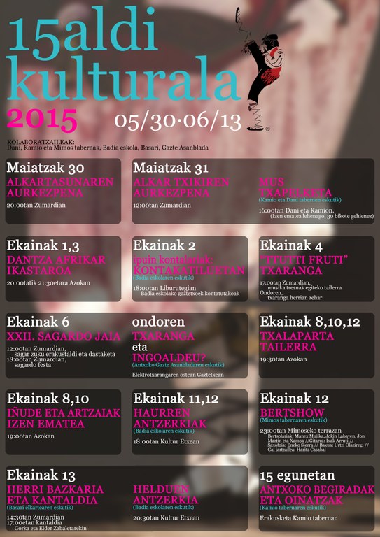 Elkarlanean osatu dute hamabostaldi kulturala Pasai Antxon Elkarlanean osatu dute hamabostaldi kulturala Pasai Antxon