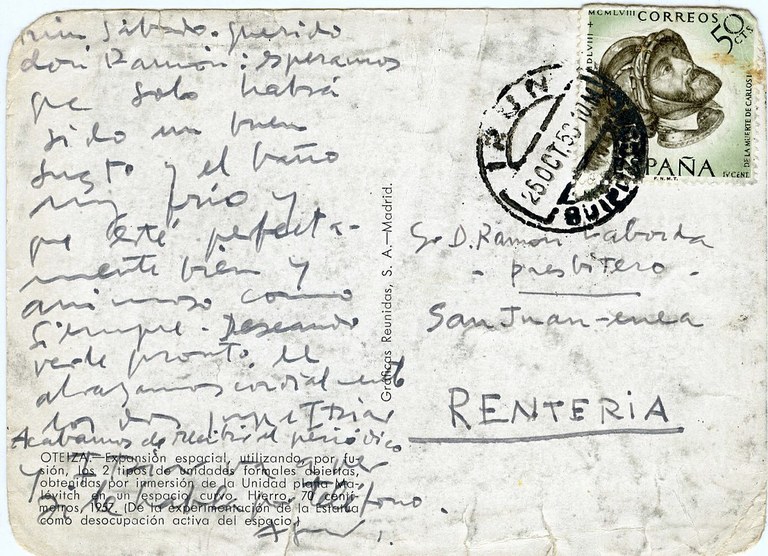 Ramon Laborda Oteizaren postala 1 Ramon Laborda Oteizaren postala 1