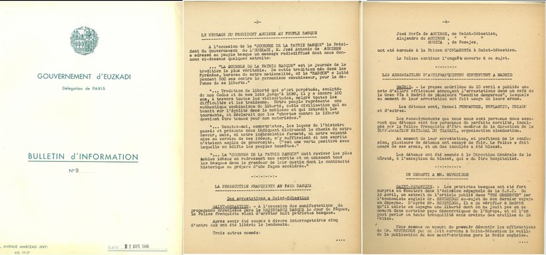 Joxe Mari Arregi. ERANSKINA: JARDUN POLITIKOA EUZKO JAURLARITZAREN AGERKARIETAN