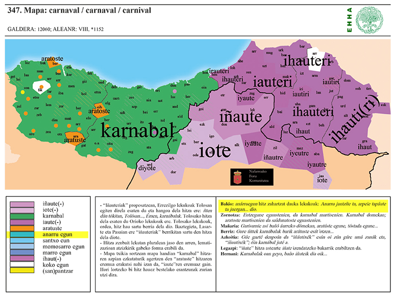 Atlas del Lenguaje Popular del Euskera - Anarru eguna