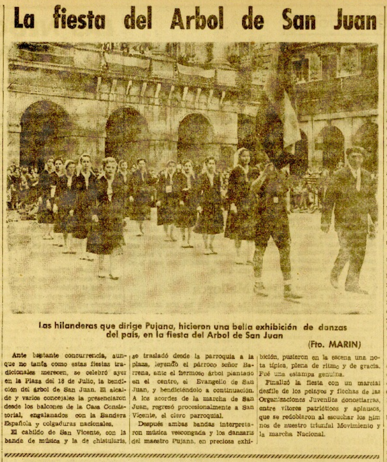 1939ko San Juan bezperako ospakizunaren kronika El Diario Vascon