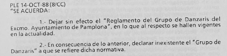 1988-10-14ko udalbatzako bilera orriaren pasartea