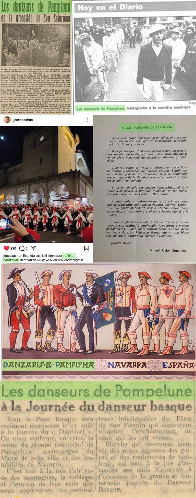 Iruñeko dantzariak hainbat euskarritan_2