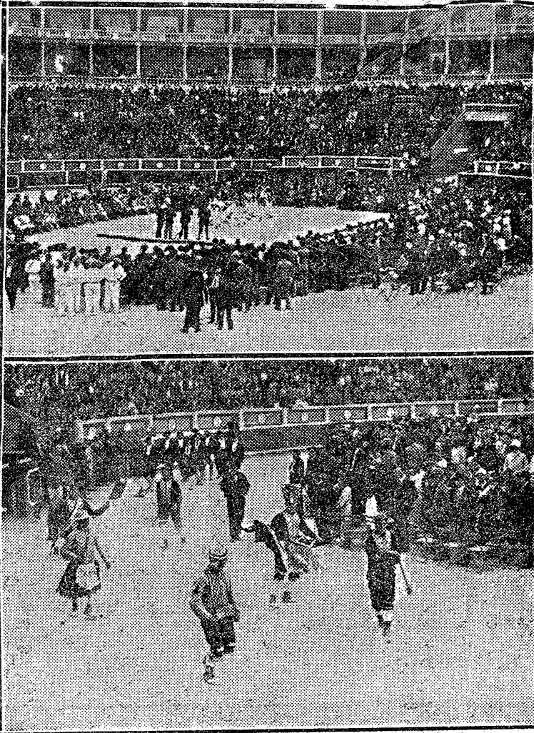 Diario de Navarra - Otsagabiko eta Zuberoko dantzariak Iruñeko zezen plazan dantzan. 1929-06-23 Diario de Navarra - Otsagabiko eta Zuberoko dantzariak Iruñeko zezen plazan dantzan. 1929-06-23
