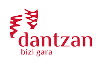 Dantzan logoa 2022 hondo zuria irudi gorria