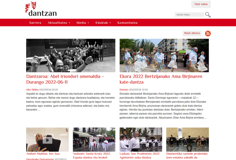 Dantzan portada 2022 Dantzan portada 2022