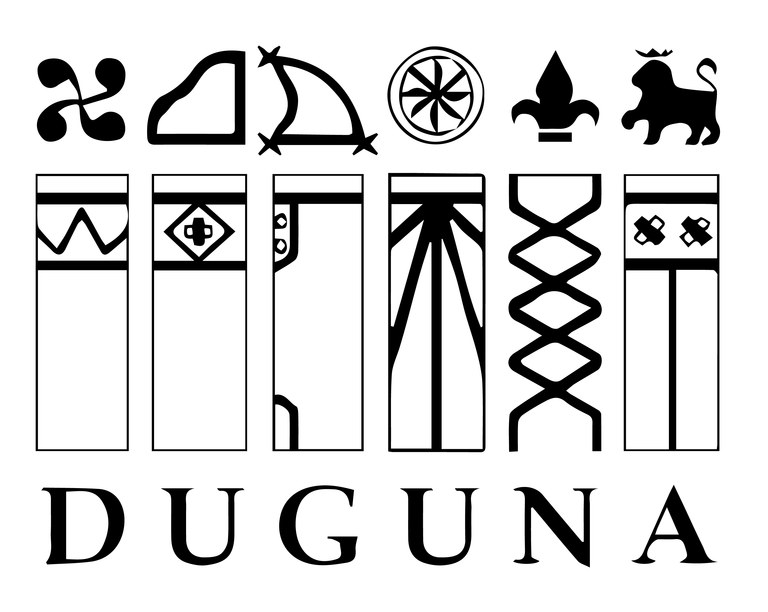 Duguna logo zaharra Carlos Alemanek diseinatutako Dugunaren ikurra