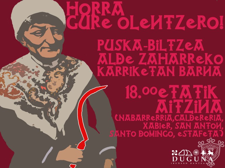 Puska-biltzea gaur, Olentzerorekin