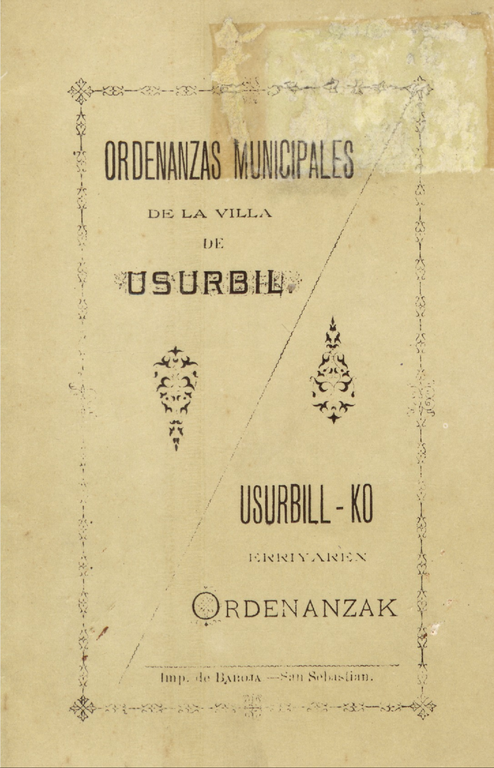 Usurbilgo ordenantzak (1888)