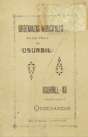 Usurbilgo ordenantzak (1888) Usurbilgo ordenantzak (1888)