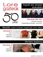 Erakusketa, ikastaroa eta hitzaldia Lore Gazteak dantza taldearen 50. urteurrena ospatzeko Erakusketa, ikastaroa eta hitzaldia Lore Gazteak dantza taldearen 50. urteurrena ospatzeko