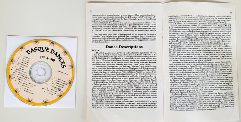 Westwind basque dances 1978