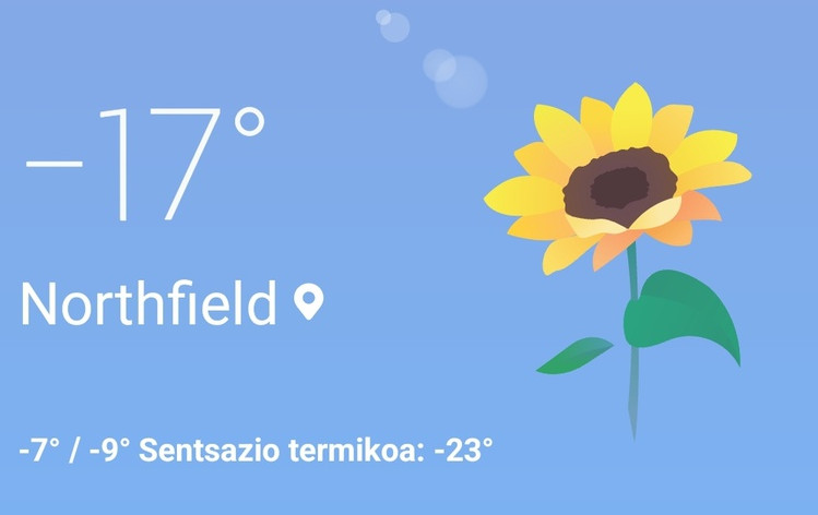 Northfield -17 ºC