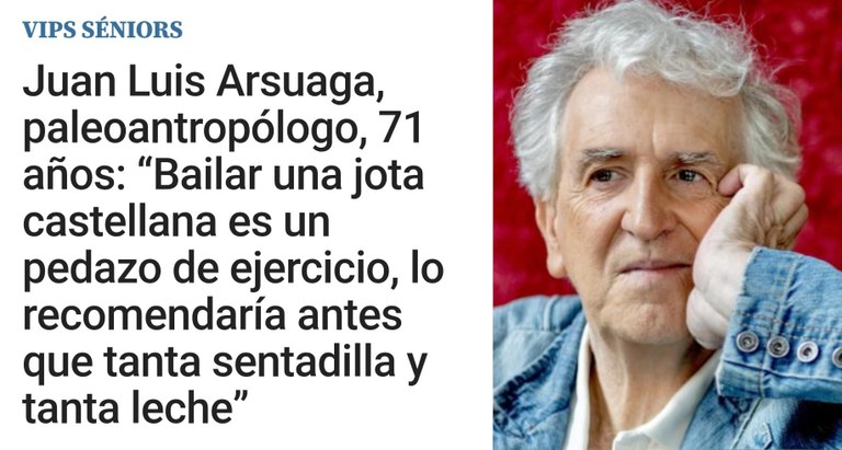 Juan Luis Arsuaga: "Kirolaren aurretik dantza zegoen"